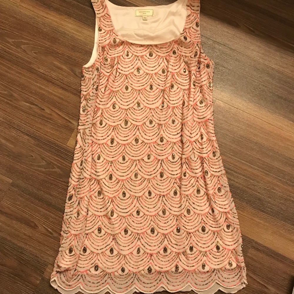 ANTHROPOLOGIE Scalloped mini dress